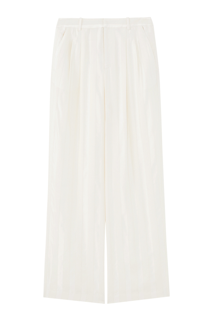 High-Waisted Wide Leg Trousers